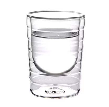 Tasse Nespresso Double Paroi – Verre Résistant pour Boissons Chaudes & Froides